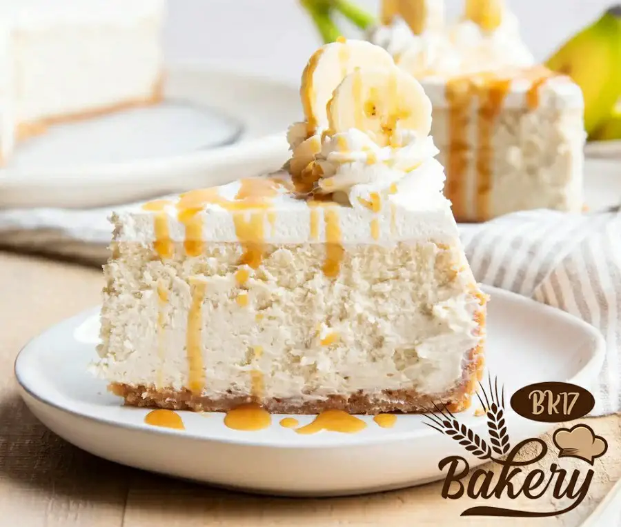 Baked banana cheesecake