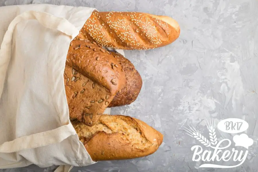 Homemade Bread in reusable bread brags