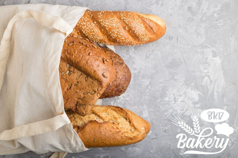 Homemade Bread Homemade Bread in reusable bread brags
