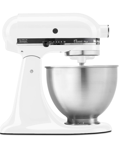 KitchenAid KSM75WH Stand Mixer, 4.5 Qt, White